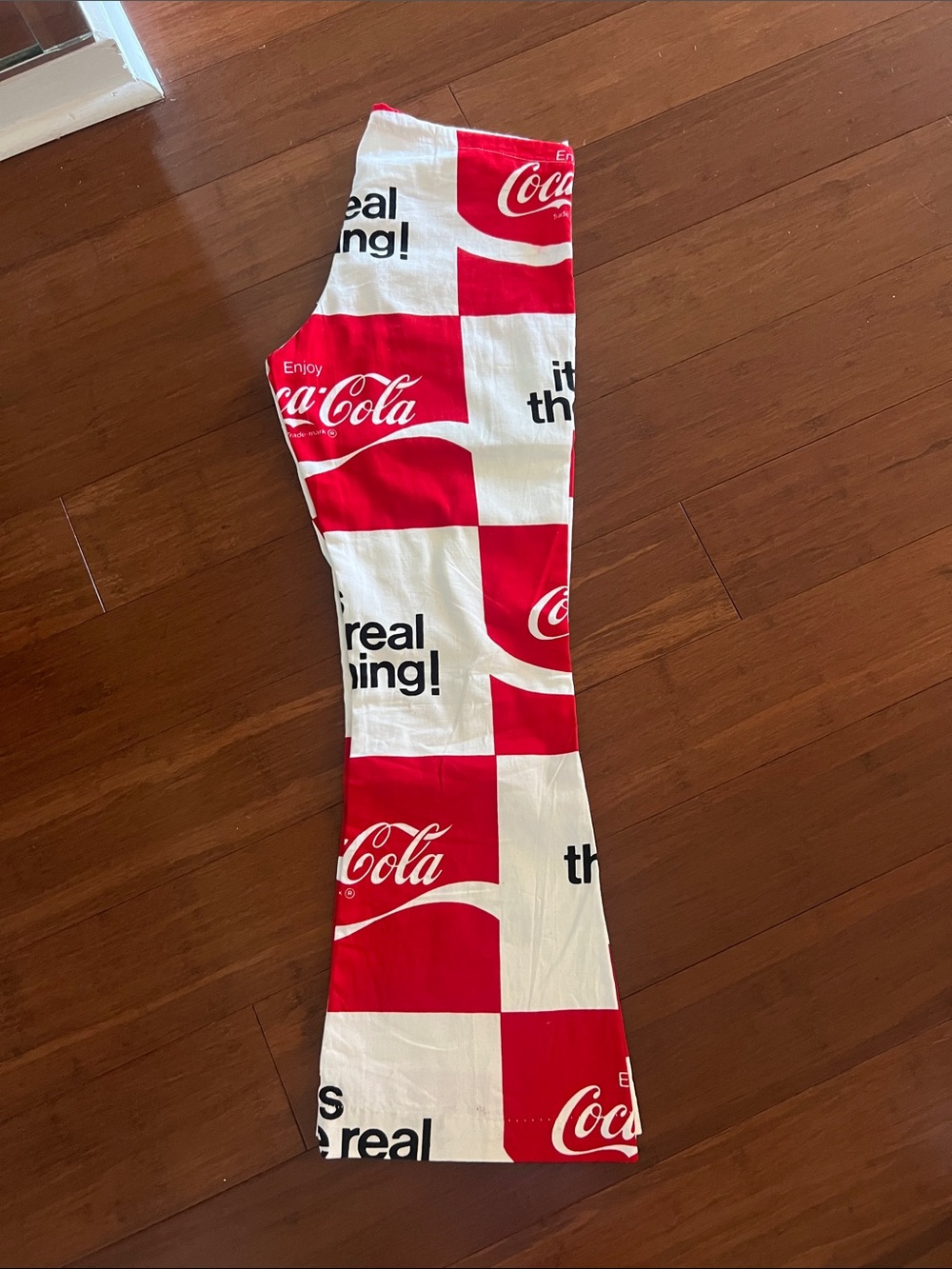 Vintage Coca Cola 70’s Red & White Logo Drawstring Pants